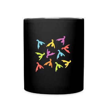 Clitoris parade rainbow gift idea - Full Colour Mug - black - Front