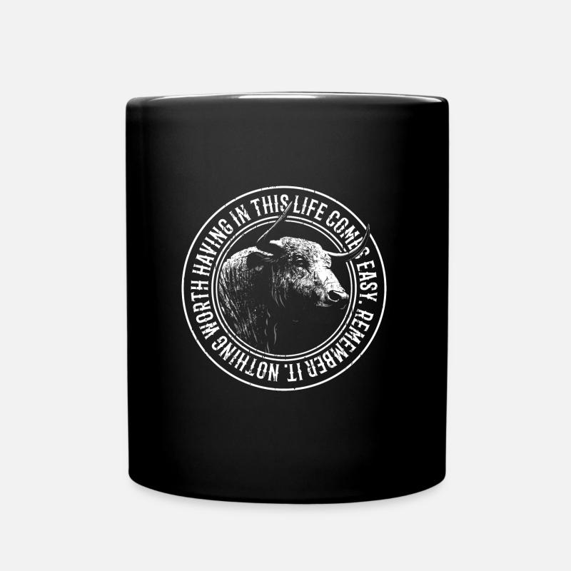 Rien ne vient facilement / Buffalo - Mug uni - noir