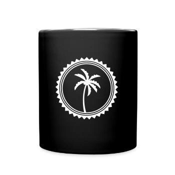 icône de cercle de palmier - Mug uni - noir - Devant