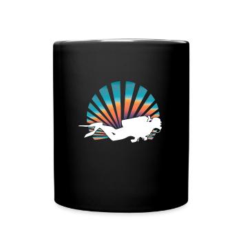 Plongeurs plonger Diver diving - Mug uni - noir - Devant