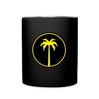 palme icon - Tasse einfarbig - Schwarz - Vorne