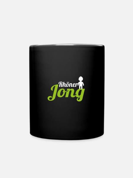 "Rhöner Jong" - Shirt für echte Rhöner Jungs - Tasse einfarbig - Schwarz