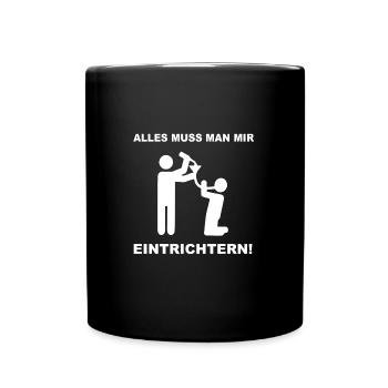 Alkohol Trichter Trichtern Festival Geschenk Idee - Tasse einfarbig - Schwarz - Vorne