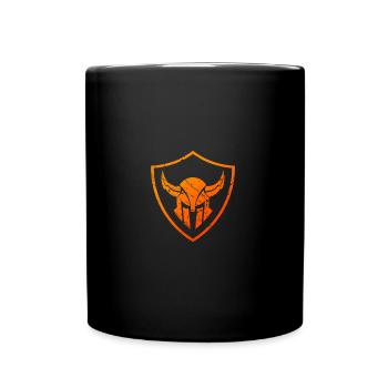 Wikinger Helm - Tasse einfarbig - Schwarz - Vorne