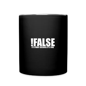 Computer Scientist Computer Science True False True Wrong - Full Colour Mug - black - Front