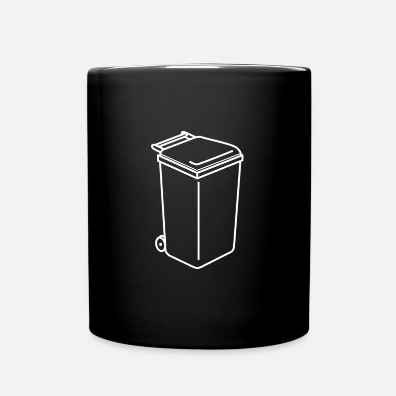 Mülltonne - Tasse einfarbig - Schwarz