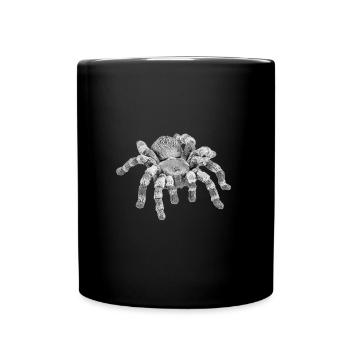 Vogelspinne - Tasse einfarbig - Schwarz - Vorne