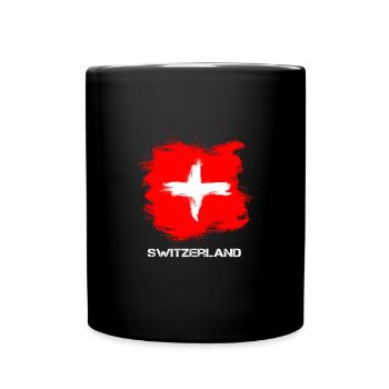 Switzerland Switzerland Suisse Flag - Full Colour Mug - black - Front
