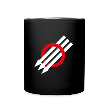 Drei Pfeile - Tasse einfarbig - Schwarz - Vorne