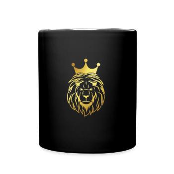 lion löwe leo könig der löwen lions king - Tasse einfarbig - Schwarz - Vorne