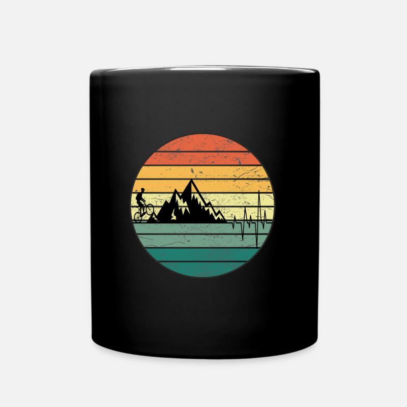 Coup de coeur cadeau VTT cycliste - Mug uni - noir