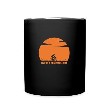 conduite de vélo idée cadeau - Mug uni - noir - Devant