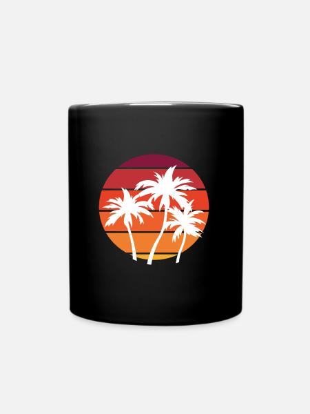 Strand Beach Summer Feeling Ferien Urlaub Reise - Tasse einfarbig - Schwarz