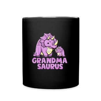 Citation de dinosaures de dinosaures de la famille de grand-mères - Mug uni - noir - Devant