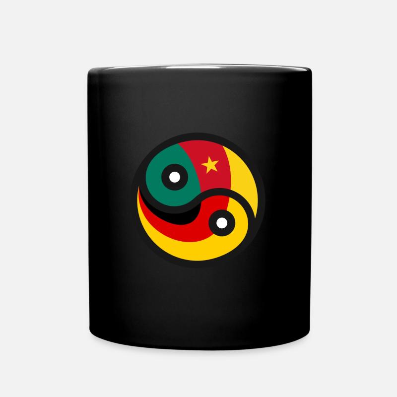 Yin & Yang - Deutschland & Kamerun - Tasse einfarbig - Schwarz