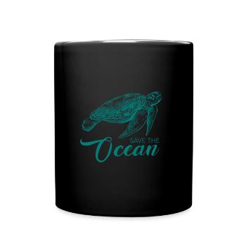 plastic environment climate change gift idea - Full Colour Mug - black - Front