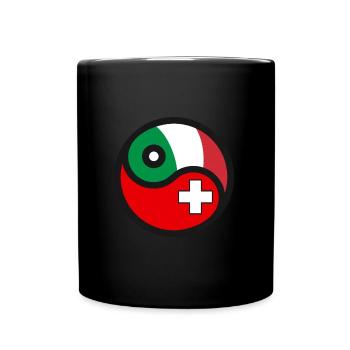 Yin & Yang - Suisse & Italie - Mug uni - noir - Devant