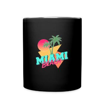 Miami Beach Strand - Full Colour Mug - black - Front