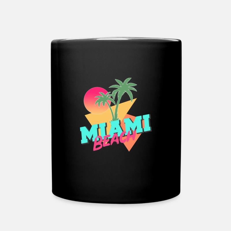 Miami Beach Strand - Mug uni - noir