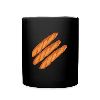 Idée cadeau nourriture Baguette France - Mug uni - noir - Devant