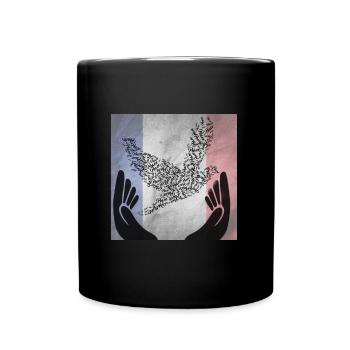Frieden - Tasse einfarbig - Schwarz - Vorne