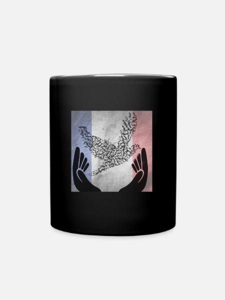 Frieden - Tasse einfarbig - Schwarz