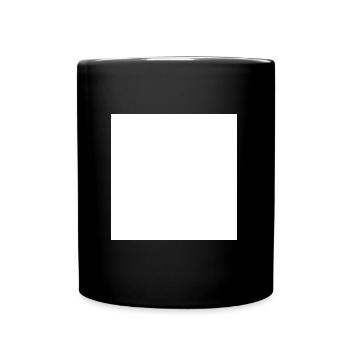 White Square Empty - Full Colour Mug - black - Front