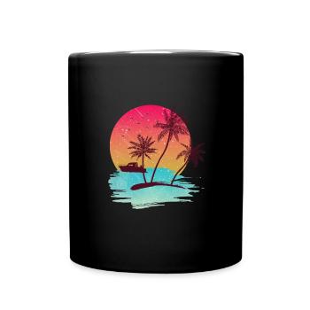 Island in summer - Full Colour Mug - black - Front