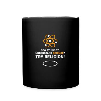 Science vs religion - Mug uni - noir - Devant
