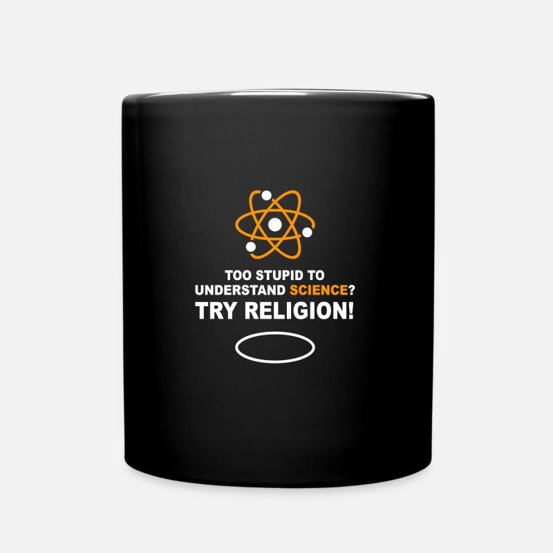 Wissenschaft gegen Religion - Tasse einfarbig - Schwarz