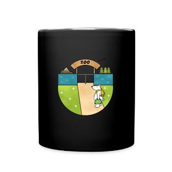 Polar bear zoo global warming - Full Colour Mug - black - Front