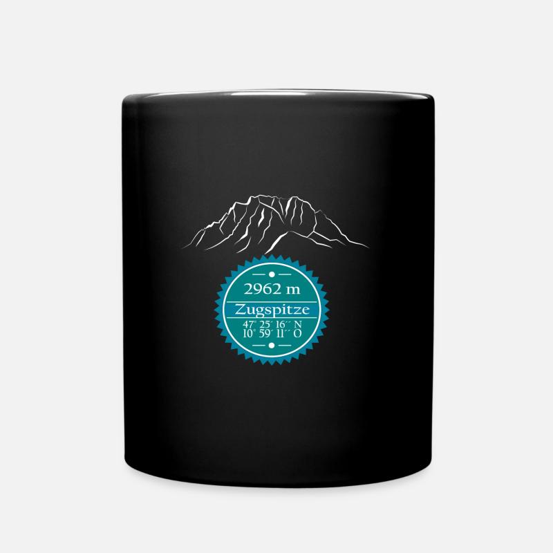 Zugspitze - Tasse einfarbig - Schwarz