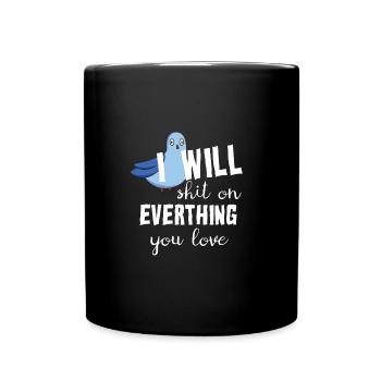 Tauben Taubenzüchter Geschenk Brieftaube Vogel - Tasse einfarbig - Schwarz - Vorne