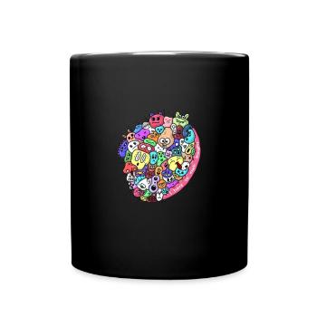 griffonnage - Mug uni - noir - Devant