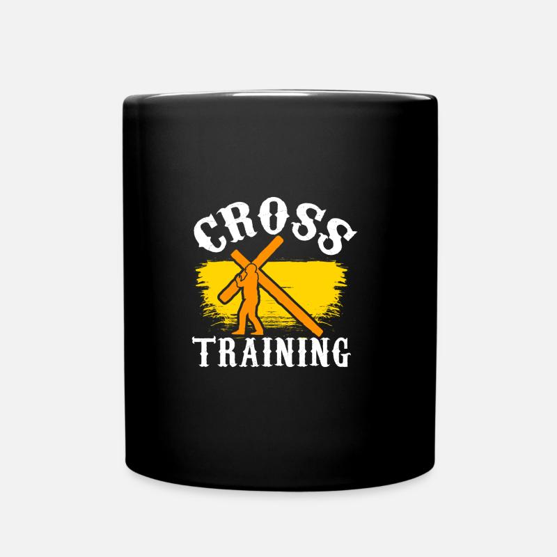croix drôle chemise jésus t shirts - Mug uni - noir