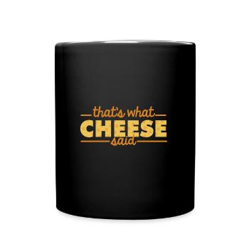 Käse. Essen. Kochen. Koch. Mahlzeit. Hobby. - Tasse einfarbig - Schwarz - Vorne
