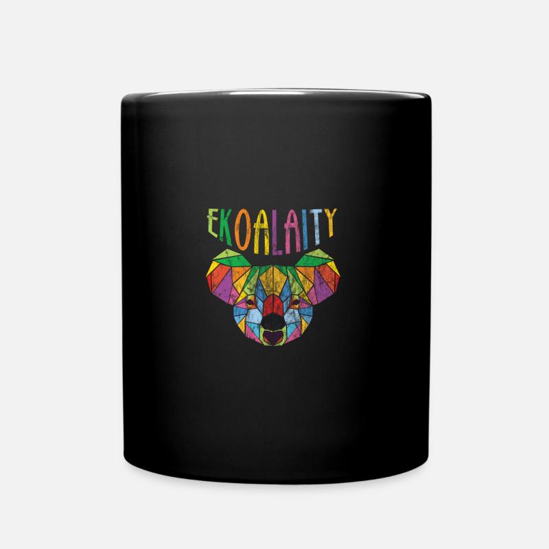 gay pride koala, rainbow flag, sweet koala - Full Colour Mug - black