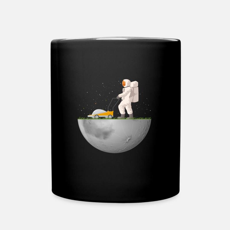 Mond Moon Nasa Weltall Raumschiff Astronaut - Tasse einfarbig - Schwarz