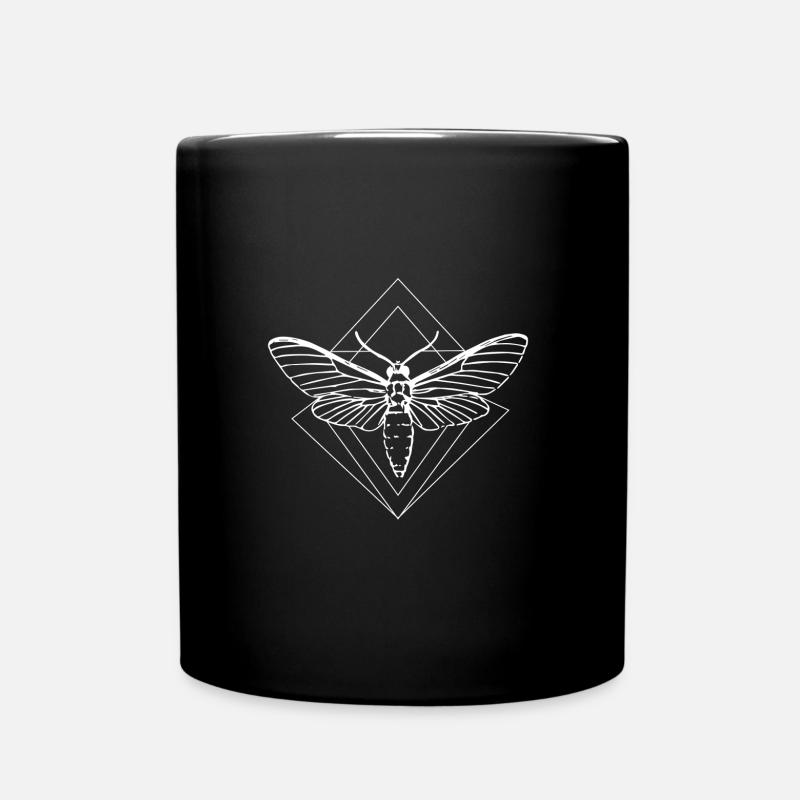 Motte Skull Schädel Insekt Tattoo Schmetterling B - Tasse einfarbig - Schwarz