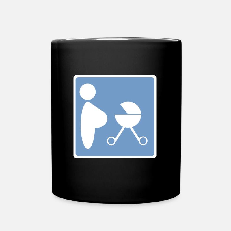 MANN AM GRILL VS. FRAUENPARKPLATZ - Tasse einfarbig - Schwarz