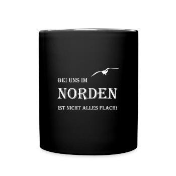 Not everything is flat with us in the north - Full Colour Mug - black - Front