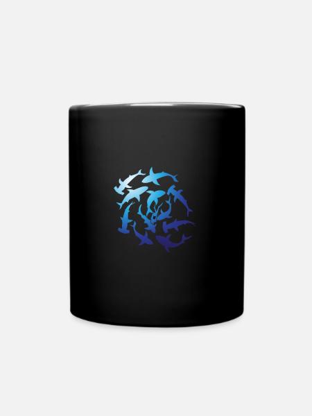 Sharks everywhere - Mug uni - noir