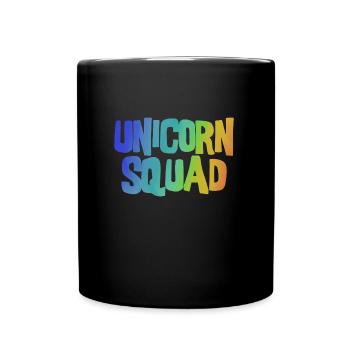 Unicorn Squad Rainbow - Full Colour Mug - black - Front