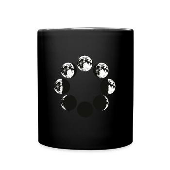 Mondphasen Himmelsmond Luna Gazing Geschenk - Tasse einfarbig - Schwarz - Vorne