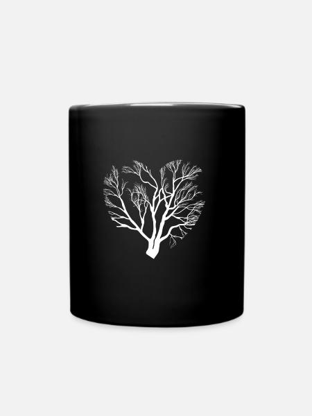 Herz - Tasse einfarbig - Schwarz