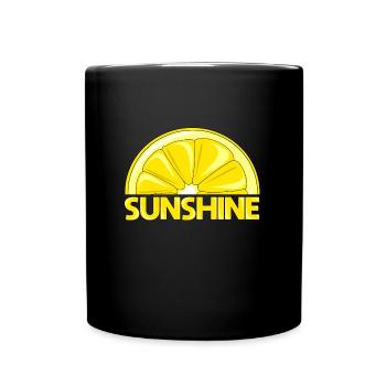 Sunshine Zitrone für alle, die Urlaub wollen - Tasse einfarbig - Schwarz - Vorne