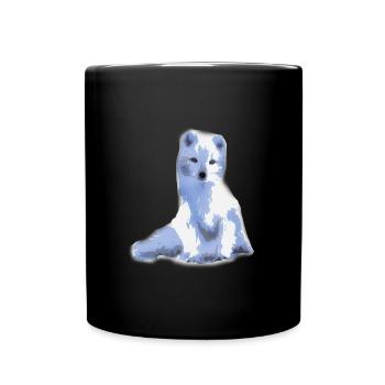 arctic foxy / arctic fox - Full Colour Mug - black - Front