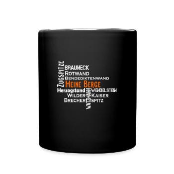 Berge - Tasse einfarbig - Schwarz - Vorne