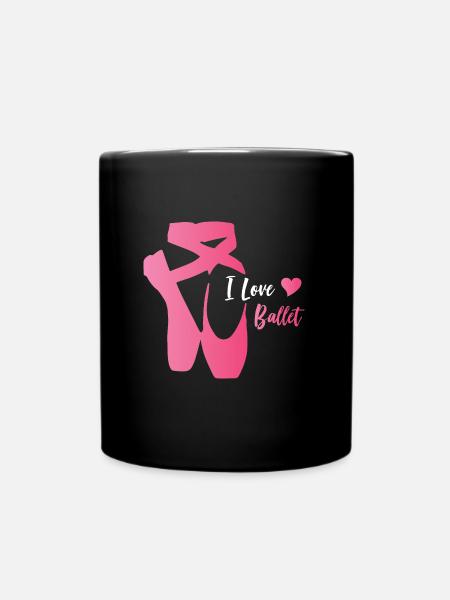 Ballerine Ballet Chaussures Danseuses Femmes / Filles - Mug uni - noir