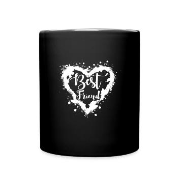 Beste Freunde - Tasse einfarbig - Schwarz - Vorne
